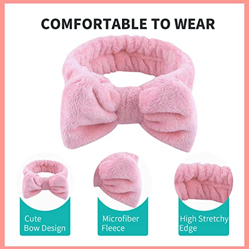 WSYUB 3Pcs Spa Headband, Makeup Headband for Washing Face - color: Pink, Yellow and Dark Blue