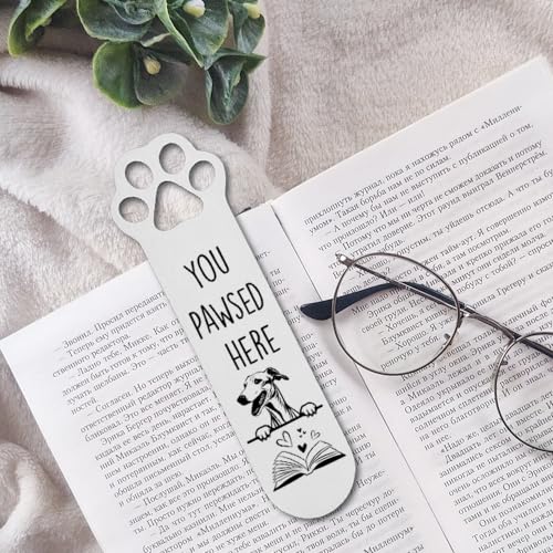 Greyhound Dog Gifts, Greyhound Dog Bookmark for Greyhound Dog Lover Book Lovers Bookworm Bookish Nerd, Bookmark Dog Lover, Book Club Gifts for Reader Dog Owner Lover-DX125 - style: Greyhound Dog