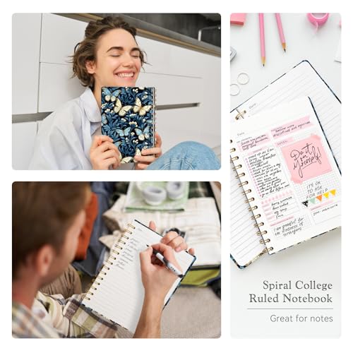 Lined Spiral Journal Notebook for Work A5, 160 Pages, Butterfly - color: Butterfly