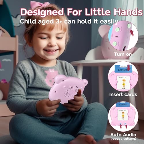 English Talking Flash Cards Bilingual for Kids - Russian, Pink - color: Russian, size: Pink