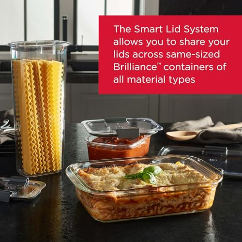 Rubbermaid Brilliance Glass Food Storage Containers, Assorted Sizes, Set of 9, BPA-Free, Leak-Proof, Clear - size: Assorted Sizes (18-Piece)