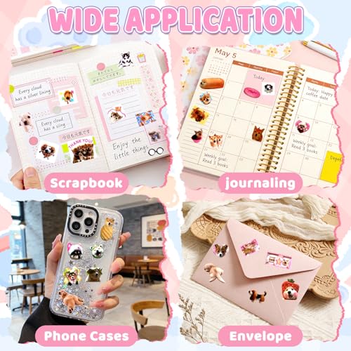 800+ Dog Sticker Book, Funny Dog Stickers for Journaling Scrapbook - color: Al