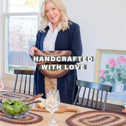 Homespice Prescott Jute Braided Placemats, Rect 13x19 Set of 4 - color: Prescott