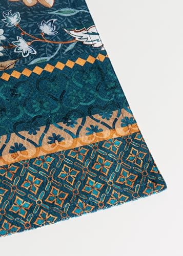 Maison d' Hermine Placemats Set of 4 Reusable 100% Cotton (13"x19") - color: 041 - Luxury Loft - Dark Teal, size: 13" X 19" (Pack of 4)