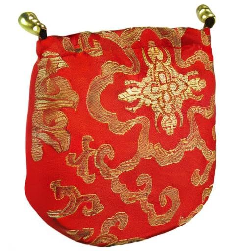 kilofly 30 pc Chinese Silk Brocade Drawstring Jewelry Bag Gift Pouch Value Set - color: set30