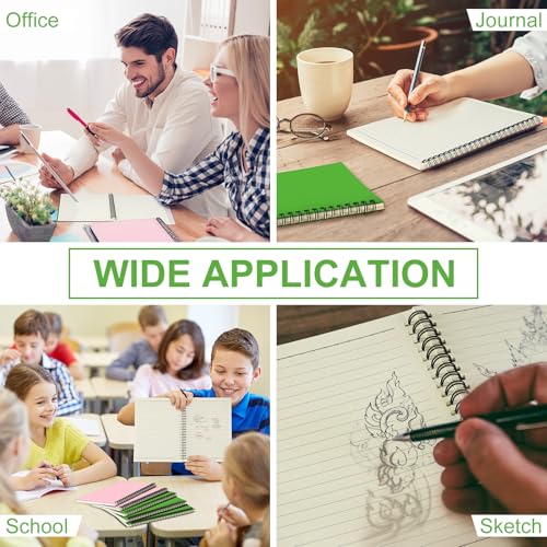 Yahenda 18 Pcs Spiral Notebooks, 1 Subject, Wide Ruled, Pink,Light Green - color: Pink,Light Green