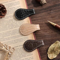 3PCS Vintage Magnetic Leather Bookmark, Leather Magnetic Bookmarks for Women, Magnetic PU Bookmarks Clip Book Accessories, Lychee Pattern - style: Lychee