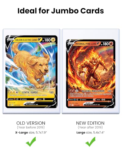 6x9 Toploader 25 Pack, Rigid PVC Jumbo Card Sleeves 39PT - size: 6 x 9 in – Fits Up to 6.06 x 9.06 in