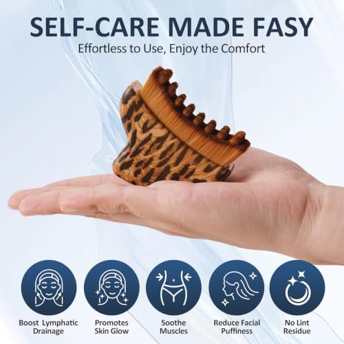 Lymphatic Contour Brush for Face, Face Sculpting Tool for Lymphatic Drainage-2 Pack