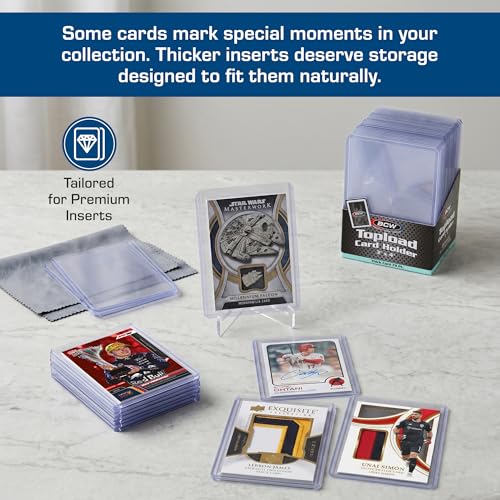 BCW 79 Pt Thick Card Topload Holders for Relic Cards, Clear PVC, 25 Count - color: 79 Pt. / 2 Mm