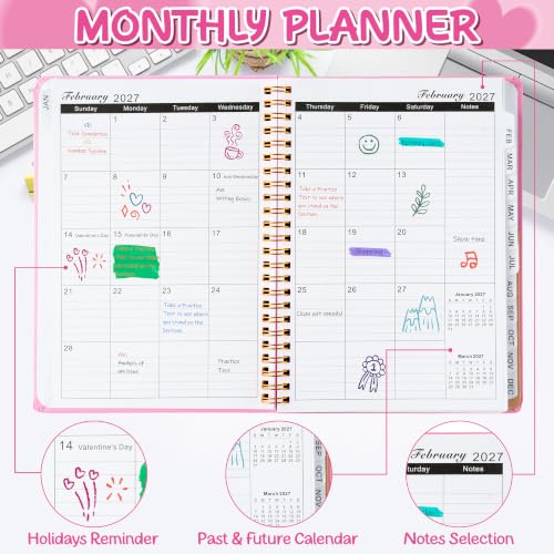 Xqumoi 2027 A5 Planner Pink Bitches Sweary Weekly and Monthly Planner Gift - color: Pink Bitches 2027, size: A5