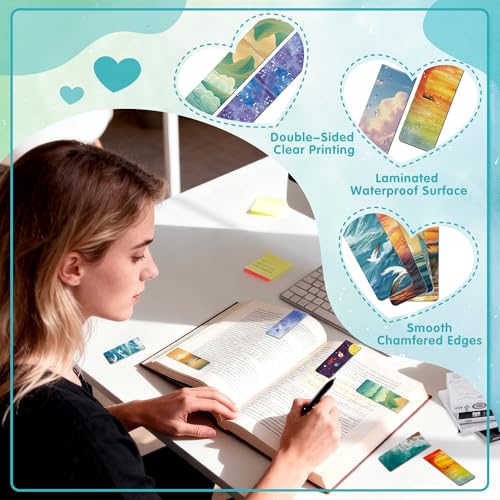 48PCS Magnetic Bookmarks Bulk Magnet Bookmarks Book Lovers Gifts - style: Multi-style