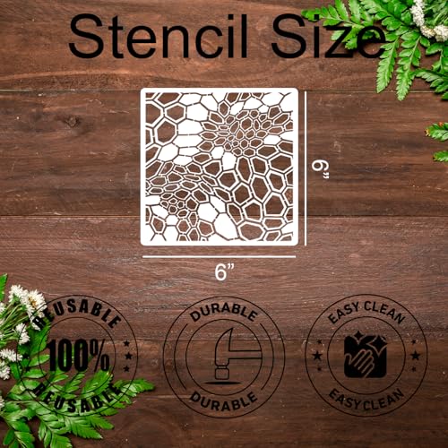 Camo Stencils for Spray Paint 6inch Camo Stencil - style: Camo