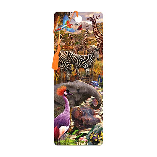 3D LiveLife Safari Bookmark - Waterhole Lenticular Page Marker - color: Waterhole