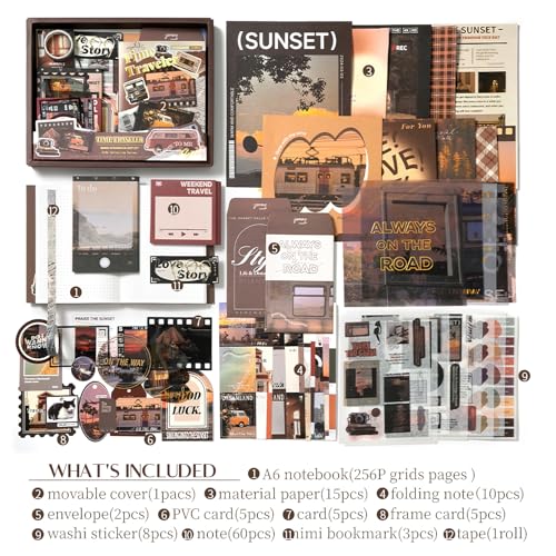 Scrapbook Supplies Kit, Vintage Junk journaling Supplies, Scrapbooking Kit - color: Time Traveler