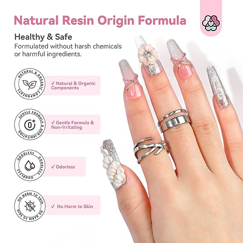 SAVILAND Non Sticky Solid Builder Nail Gel Kit Clear Nude White Pink - size: 15pcs