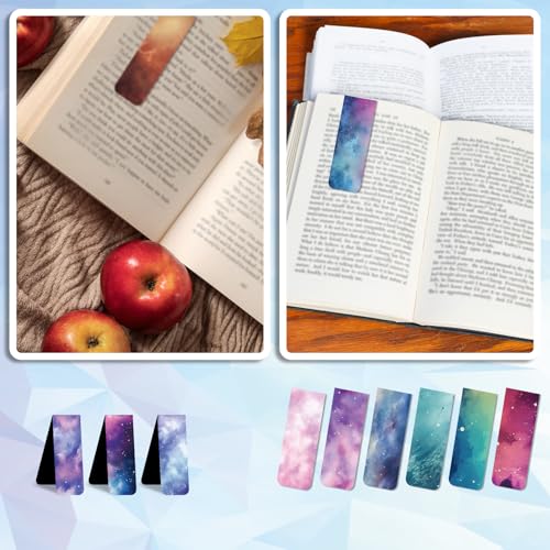 48 Pieces Magnetic Bookmarks Magnet Page Markers - Book Marks for Reading Women & Men with Storage Boxes - Cute Magnet Bookmark Clips for Reading Pleasure（Stars） - size: 48, style: Stars Style