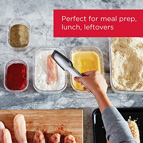 Rubbermaid Brilliance BPA-Free Food Storage Containers with Lids, Airtight Clear Set of 2 (9.6 Cup), Ideal for Lunch, Meal Prep, and Leftovers - size: 9.6 cup (4-Piece)