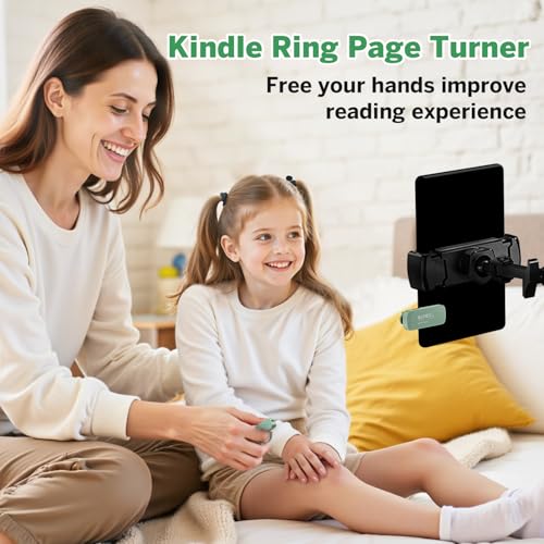 Page Turner Ring for Kindle,Remote Control for iPhone iPad Tablets eReaders - color: Green