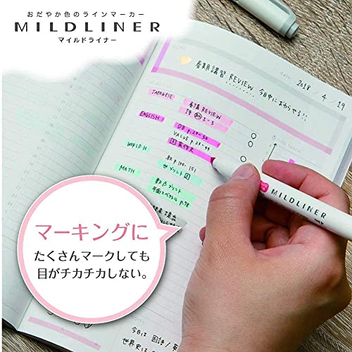 Zebra B-WKT7-MCR Highlighter, Mildliner, Mild Cream, 10 Count - color: cream, size: 1 Count (Pack of 10)