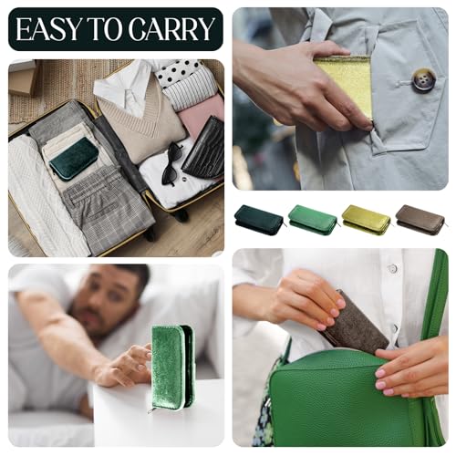 Coume 24 Sets Mini Manicure Kit for Women Men Nail Clippers, Green Series - color: Green Series