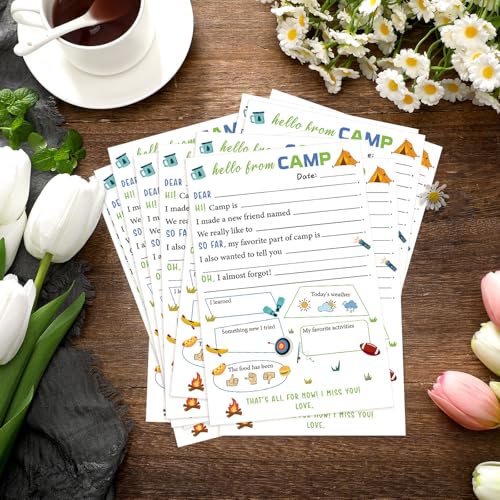 80 Pcs Camp Stationery Paper Envelopes,Neutral Fill in the Blank - style: Neutral Fill in the Blank