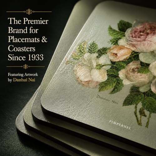 Pimpernel Coasters One Size Multicolor - size: 4" x 4" Square, style: Antique Roses