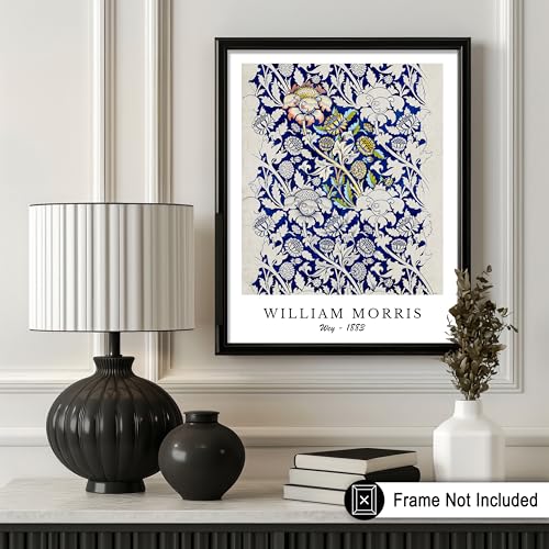 Poster Master William Morris Poster - Wey Print - Flower Art - Botanical Art - Exhibition Artwork - Textile Pattern Piece - Floral Illustration - Aesthetic Creation - Office or Living Room Decor - 11x14 UNFRAMED Wall Print - color: Style-03, size: 11"L x