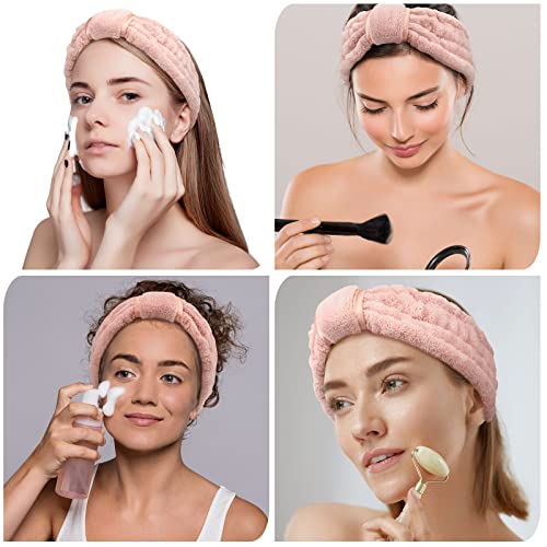 WILLBOND Spa Headband for Washing Face,Pink - color: Pink