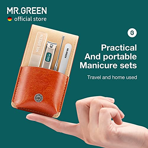 MR.GREEN Portable Manicure Sets Pedicure kits Stainless Steel Nail Clippers Tool Travel Grooming Case Nail Scissors Gift Box (Mr-6102) - color: Mr-6102
