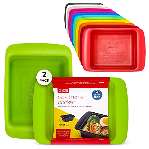 Rapid Ramen Cooker | Microwavable Cookware for Instant Ramen | BPA Free and Dishwasher Safe | Perfect for Dorm, Small Kitchen or Office | Green. 2 Pack - color: Green, size: 2 Pack Standard