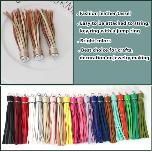 4.3'' Metallic Gold Leather Tassels 12Pcs with Silver Caps - color: Metalic Gold