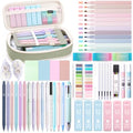 XKDOUS 54 Pcs Pencil Case with Supplies, Cute Aesthetic Stationery Set - color: Green