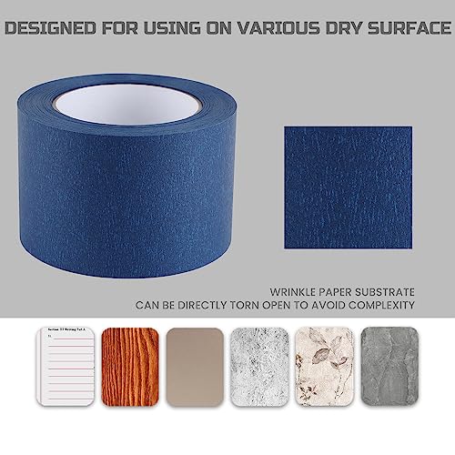 Lichamp 3 inches Blue Painters Tape Blue Masking Paper