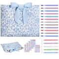 Sadnyy Quilted Bow Bible Cover for Women,Blue - color: Blue