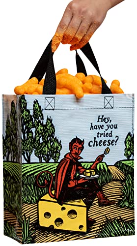 Blue Q Handy Tote Bag - Funny Reycled & Reusable Tote Bag - color: Hey, Have You Tried Cheese?
