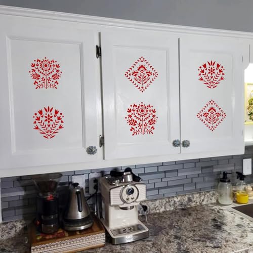 Talavera Stencil Mexican Stencils for Painting 4"x4" - style: Tile 25P/4IN