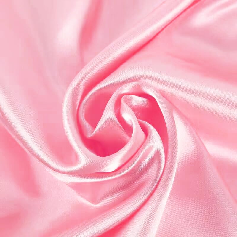 1 Piece of Square Satin Scarf Wrap Ribbon Neck Scarfs Halloween Retro Costume (23.62" x 23.62") - color: Pink