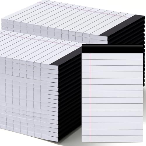 Resurhang 50 Pcs Small Legal Pads 4" x 2.5" Mini Lined Notepads Bulk - style: Lined