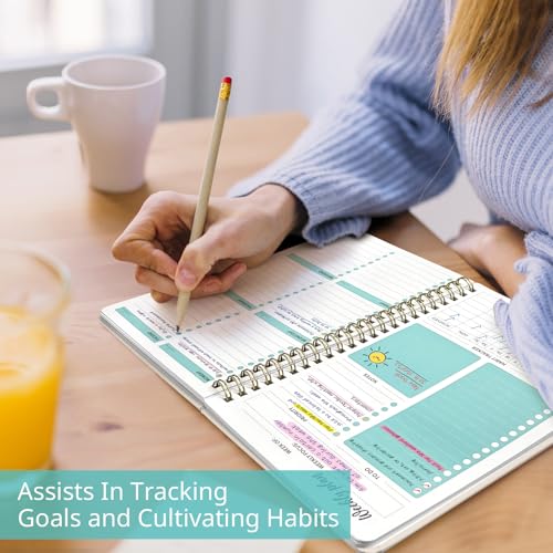 Taja Undated Weekly Planner, To Do List Notebook with Habit Tracker, A5 - color: v.Beige