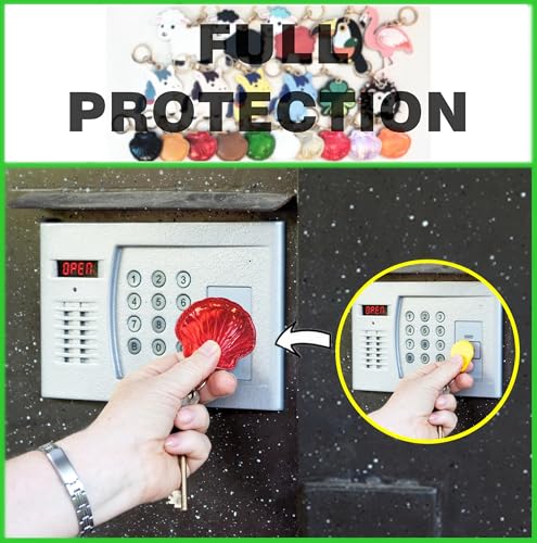 Leather Keychain holder Protective Case Compatible with Apple AirTag - color: Red
