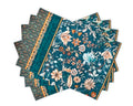 Maison d' Hermine Placemats Set of 4 Reusable 100% Cotton (13"x19") - color: 041 - Luxury Loft - Dark Teal, size: 13" X 19" (Pack of 4)