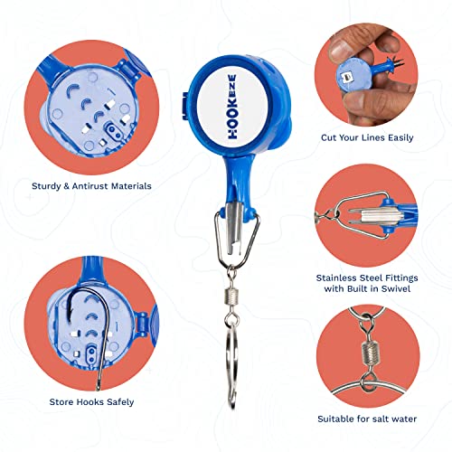 HOOK-EZE Fishing Knot Tying Tool | Protect from Fish Hooks | Tie Fishing Knots Easily | Cool Gadgets for Fishermen | Ice Fly Fishing | Fishing Accessories for Beginner Anglers | Nail Knot Tool - color: Green, style: Nail Knot