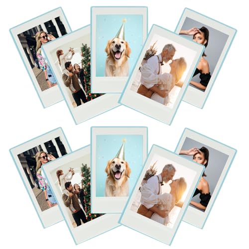 PATIKIL 2x3 Fridge Magnetic Frame, 10Pcs Mini Picture Frames Photo Frame Instant Film Small Picture Holder for Fujifilm Refrigerator, Blue - color: Blue