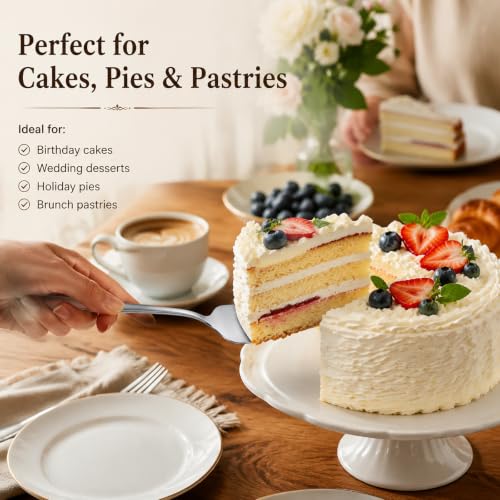 Cake Server Set of 2, 8.86" Stainless Steel Pie Cutter Spatula for Desserts