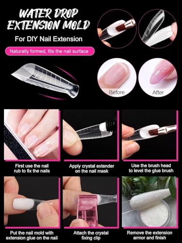 EBANKU Poly Gel Nail Forms 120 PCS T-Shape Dual Nail Forms for Builder Gel - color: T-Shape
