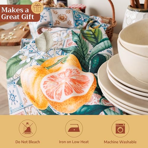 Maison d' Hermine Placemats Set of 4 Reusable 100% Cotton (13"x19") - color: 038 - Agrume, size: 13" X 19" (Pack of 4)