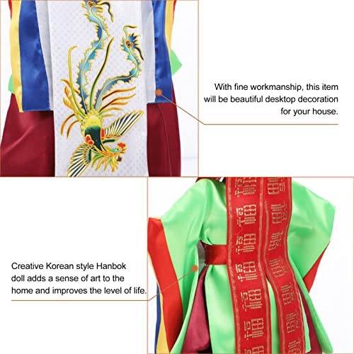 ULTECHNOVO Korean Traditional Doll Figurine Korean Handicraft Doll for Home D Cor Collectible Asian 11.41 X 4.92 X 4.92 in 1 piece