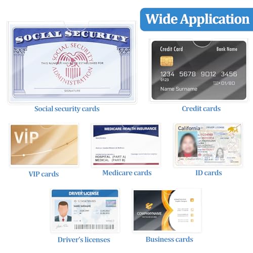 Social Security Card Protector Sleeves,10 Pack Social Security Card Holder/New Medicare Card Protector Sleeve/Credit Card Holder,SSN Card Protector - style: 10 PCS
