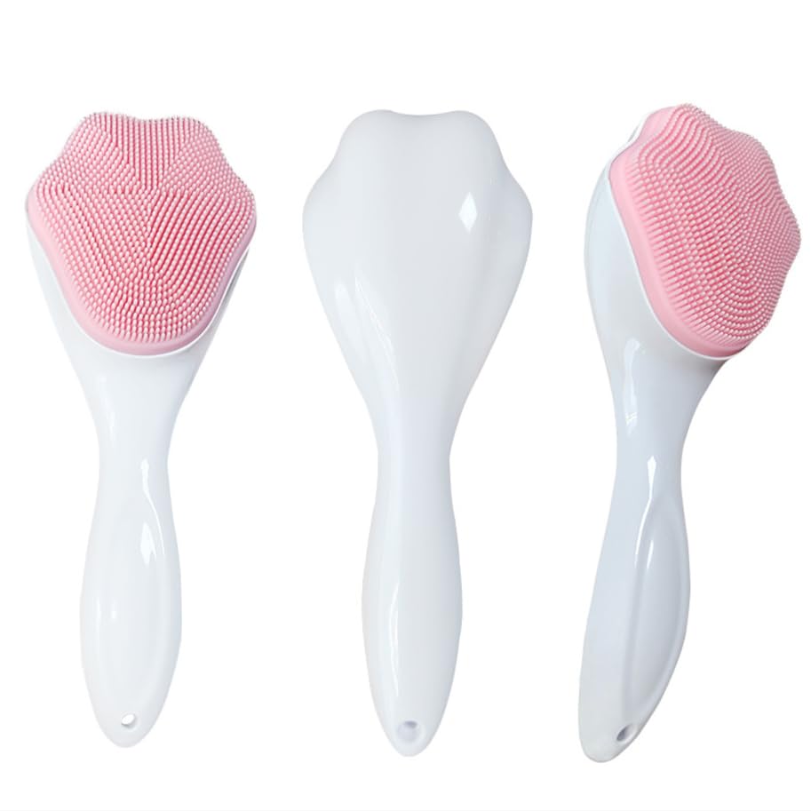 Cat Paw Silicone Face Scrubber Mannual Facial Deep Cleaning Brush Makeup Removal Blackhead Pore Exfoliating Tool - color: Pink